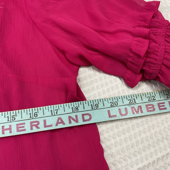 CeCe Fuchsia Ruffled Blouse - Picture 5 of 7